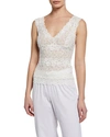 JOSIE NATORI ROSE PARFAIT LACE TANK TOP,PROD204890063