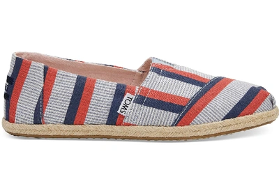 Toms Clare V. Red Navy Brown Women's Classics Slip-on Shoes In Neutrals