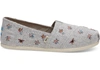 TOMS EMBROIDERED BUGS WOMEN'S CLASSICS SLIP-ON SHOES,889556516704