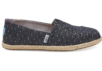 Toms Black Dot Chambray Espadrilles Damen - Grösse Eu 40