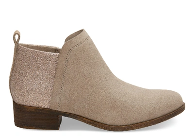 Toms Oxford Tan Suede And Glimmer Women's Deia Ankle Boots In Neutrals