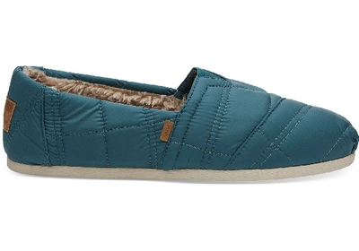 Toms Stellar Blue Quilted Nylon Men's Classics Slip-on Shoes