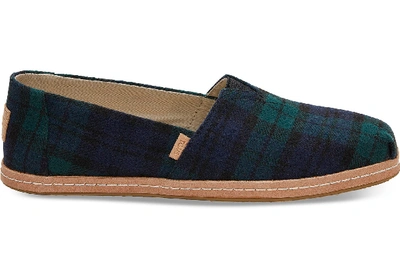 Toms Spruce Plaid Felt Women's Classics Slip-on Shoes