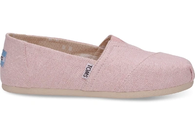 Toms Blossom Slub Chambray Women's Classics Slip-on Shoes In Pink