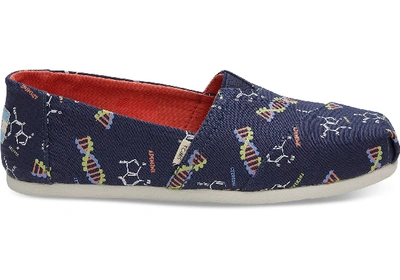 Toms Glow In The Dark Navy Dna Women's Classics Slip-on Shoes In Blue