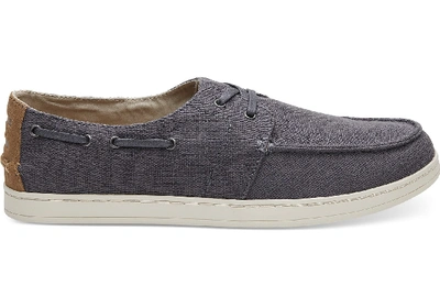 Toms Shade Heritage Canvas Men's Culver Boat Shoes In Gray