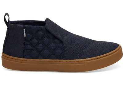 Toms Navy Quilted Women's Paxton Slip-ons Shoes In Black