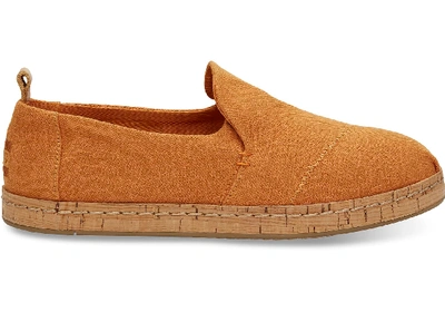 Toms Yellow Oxford Women's Deconstructed Cork Alpargatas Shoes In Orange