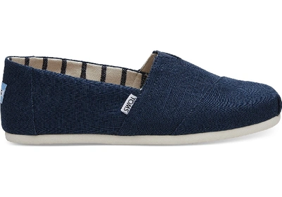 Toms Majolica Blue Heritage Canvas Men's Classics Venice Collection Slip-on Shoes