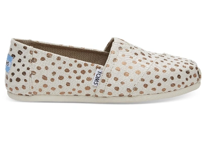 Toms Rose Gold Dots Women's Classics Slip-on Shoes