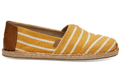 Toms Sunflower Blanket Stitch Riviera Stripe Men's Classics Slip-on Shoes In Brown