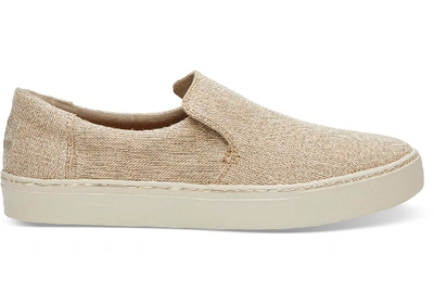 Toms Tan Heritage Canvas Men's Lomas Slip Ons Shoes In Neutrals