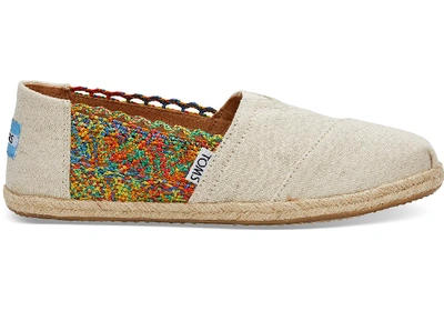 Toms Multi Crochet Oxford Rope Sole Women's Classics Slip-on Shoes In Neutrals