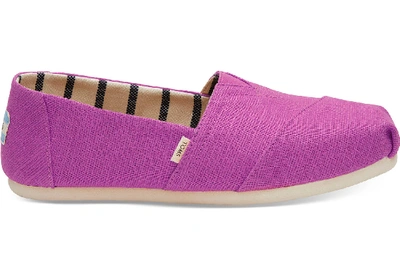 Toms Red Plum Heritage Canvas Women's Classics Venice Collection Slip-on Shoes