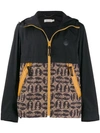 COACH COACH ART PRINT WINDBREAKER JACKET - 黑色