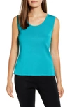 Ming Wang Scoop Neck Tank In Bermuda