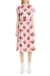 ADAM LIPPES FLORAL PRINT SILK DRESS,P19724HR