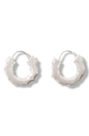 ALL BLUES CARVED HOOP EARRINGS,101570