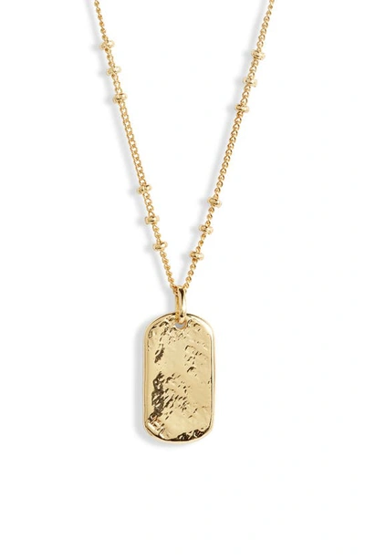 Gorjana Griffin Dog Tag Necklace, 18 In Gold