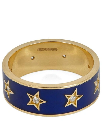 Andrea Fohrman Gold Diamond Star Enamel Ring