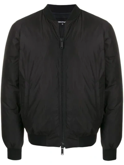 Dsquared2 Icon Padded Bomber Jacket In Black