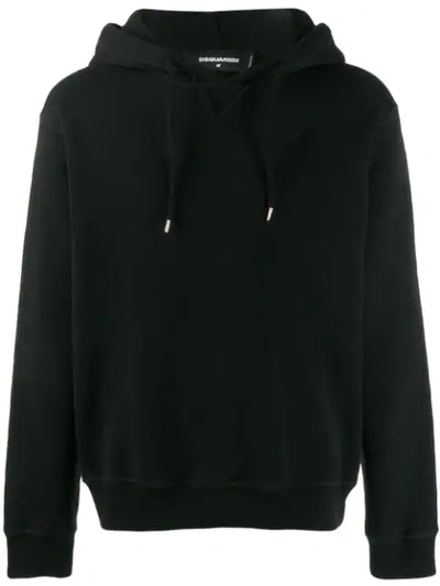 Dsquared2 Icon Printed Hoodie In Black
