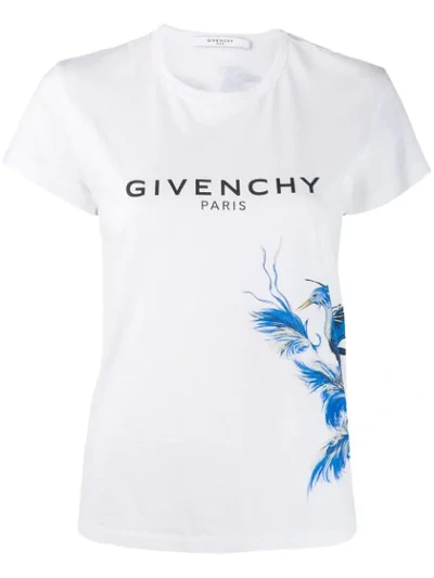 Givenchy Bird Logo-print Cotton-jersey T-shirt In White