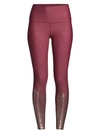 Beyond Yoga Alloy Ombre Metallic High-rise Leggings In Team Burgundy