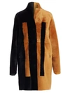 AKRIS Essential Bicolor Reversible Shearling Coat