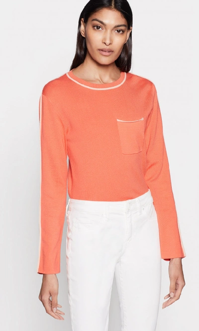 Equipment Lison Silk &amp; Cotton Sweater In Hot Coral