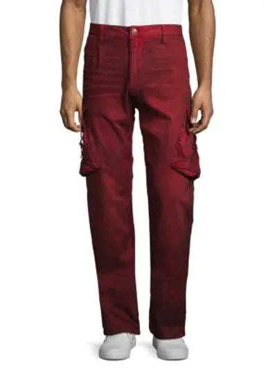 Robin's Jean Washed Moto Jeans In Dusty Red