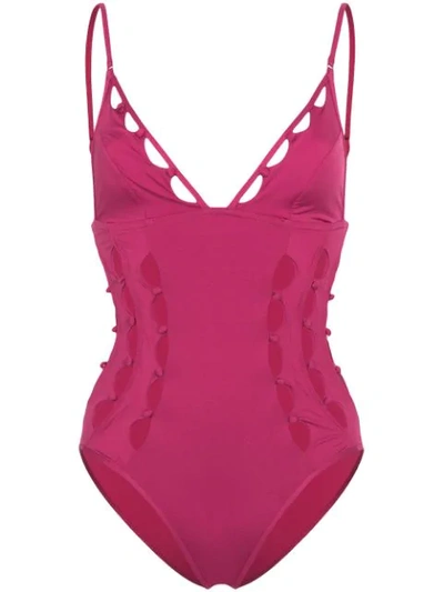 Zimmermann Goldie Crescent Cut-out Swimsuit - 粉色 In Pink