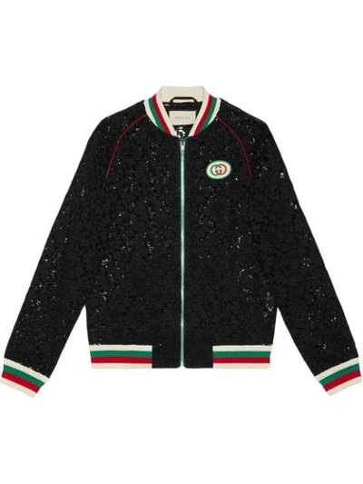 Gucci Lace Bomber Jacket - 黑色 In Black