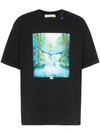 OFF-WHITE OFF-WHITE WATERFALL PRINTED T-SHIRT - 黑色
