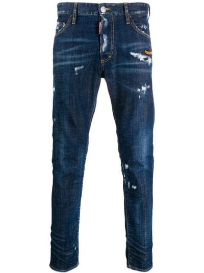 Dsquared2 Distressed Tapered Jeans - 蓝色 In Blue