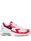 Nike Air Max2 Light Leather And Mesh Sneakers In Red