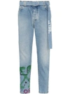 OFF-WHITE SPRAY PAINT LOGO JEANS