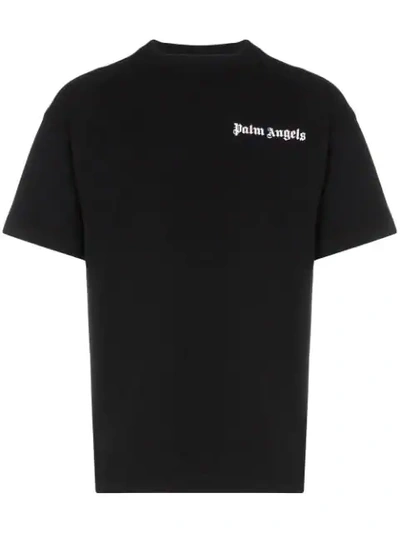 Palm Angels Logo-print Cotton-jersey T-shirt In Black