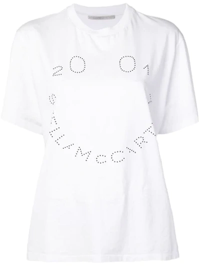 Stella Mccartney Logo细节t恤 In Pure White