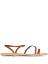 Ancient Greek Sandals Brown Apli Eleftheria Sandals In Brown