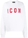 Dsquared2 Printed Icon Sweatshirt In White