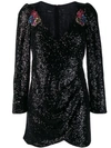 PINKO SEQUINNED WRAP STYLE DRESS