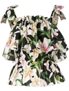 DOLCE & GABBANA LILY PRINT TOP