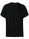 Amiri Ripped-detailed Cotton T-shirt In Black