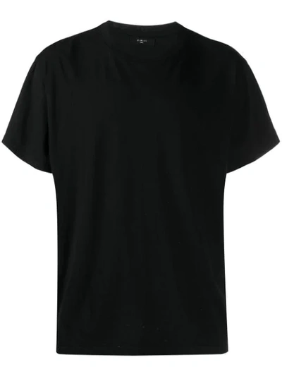 Amiri Ripped-detailed Cotton T-shirt In Black