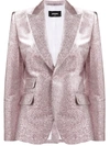 Dsquared2 Glitter Single Breasted Blazer In Pink