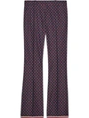 GUCCI GEOMETRIC G PRINT BOOTCUT TROUSERS