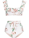 ADRIANA DEGREAS ADRIANA DEGREAS AGLIO FLORAL PRINT BIKINI - 白色