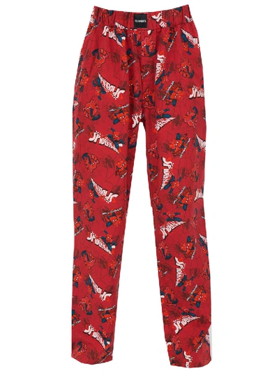 Vetements Red Graphic Pajama Pants