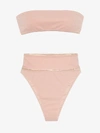 ADRIANA DEGREAS ADRIANA DEGREAS PINK BANDEAU HIGH-WAISTED BIKINI,A19BIAD002014037574